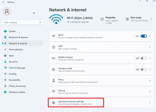 సెట్టింగ్ల యాప్ని ఉపయోగించి Windows 11లో Wi-Fi పాస్వర్డ్ను కనుగొనండి